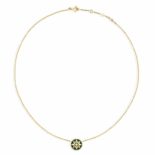 Dior Women Rose Des Vents Necklace 18K Yellow Gold Diamond Malachite