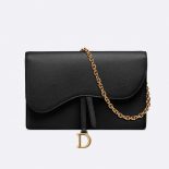 Dior Women Saddle Calfskin Clutch-Black