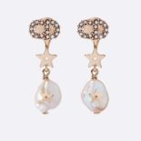 Dior Women Shiny-D Earrings-White