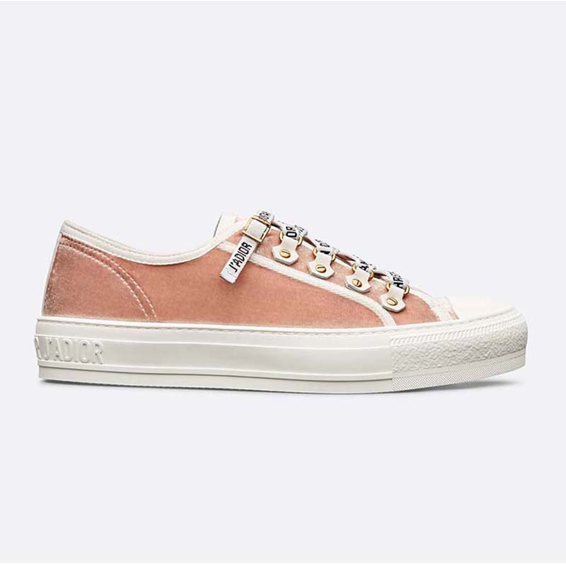dior pink velvet sneakers