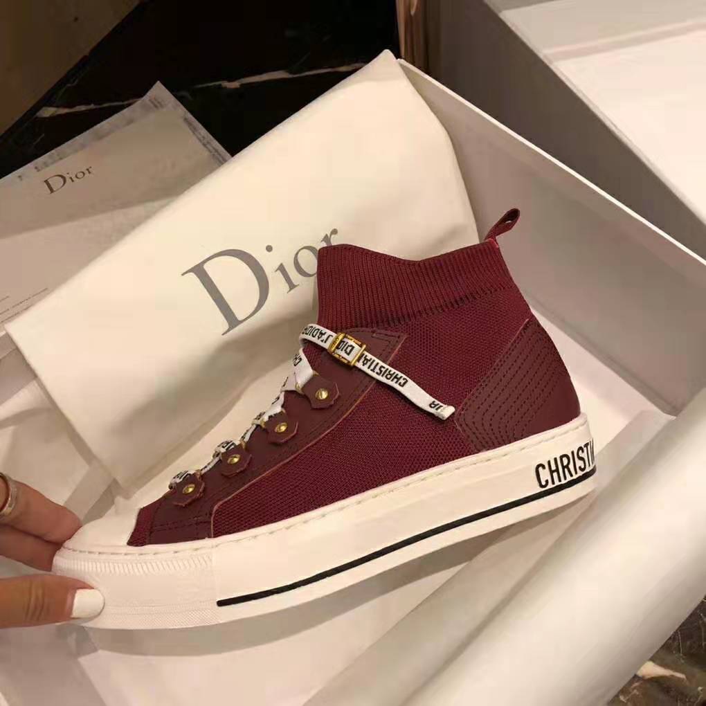 dior high top sneakers red