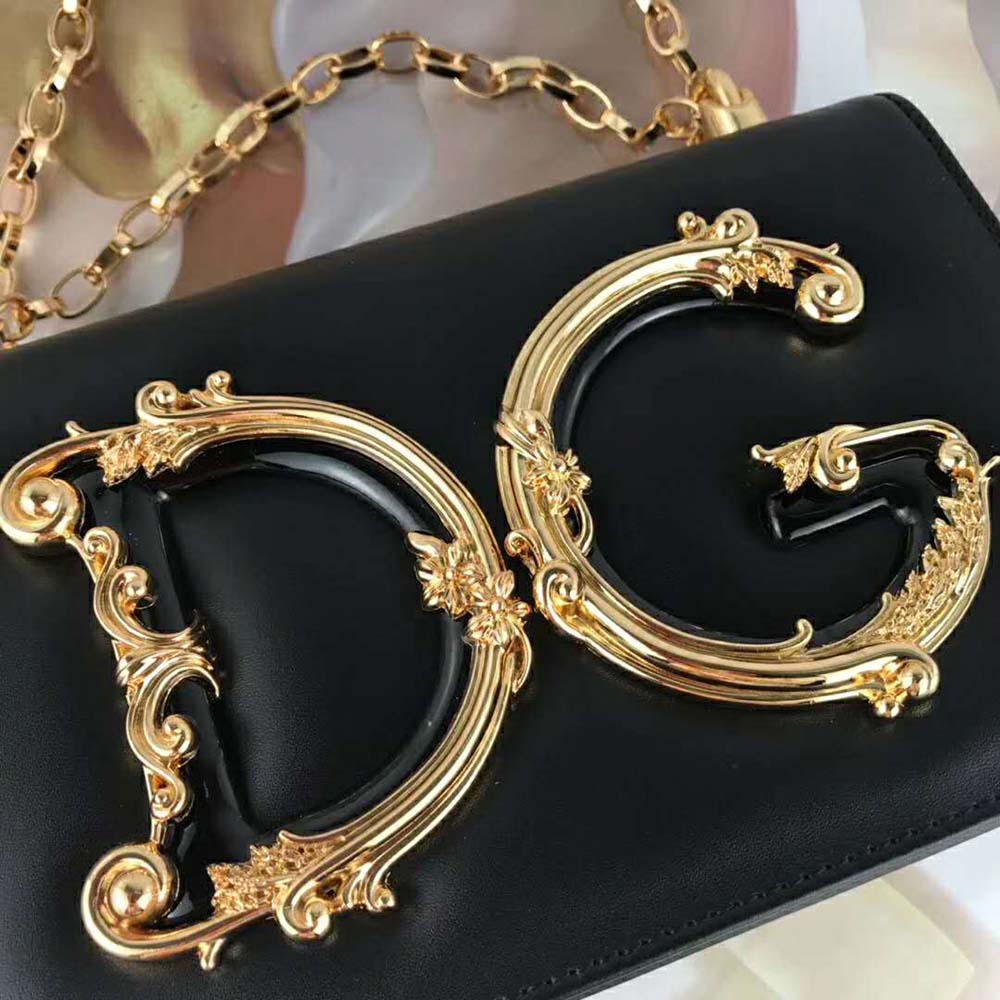 Dolce Gabbana D&G Women DG Girls Shoulder Bag Nappa Leather-Black 9 Dolce Gabbana D&G Women DG Girls Shoulder Bag Nappa Leather-Black - Image 9