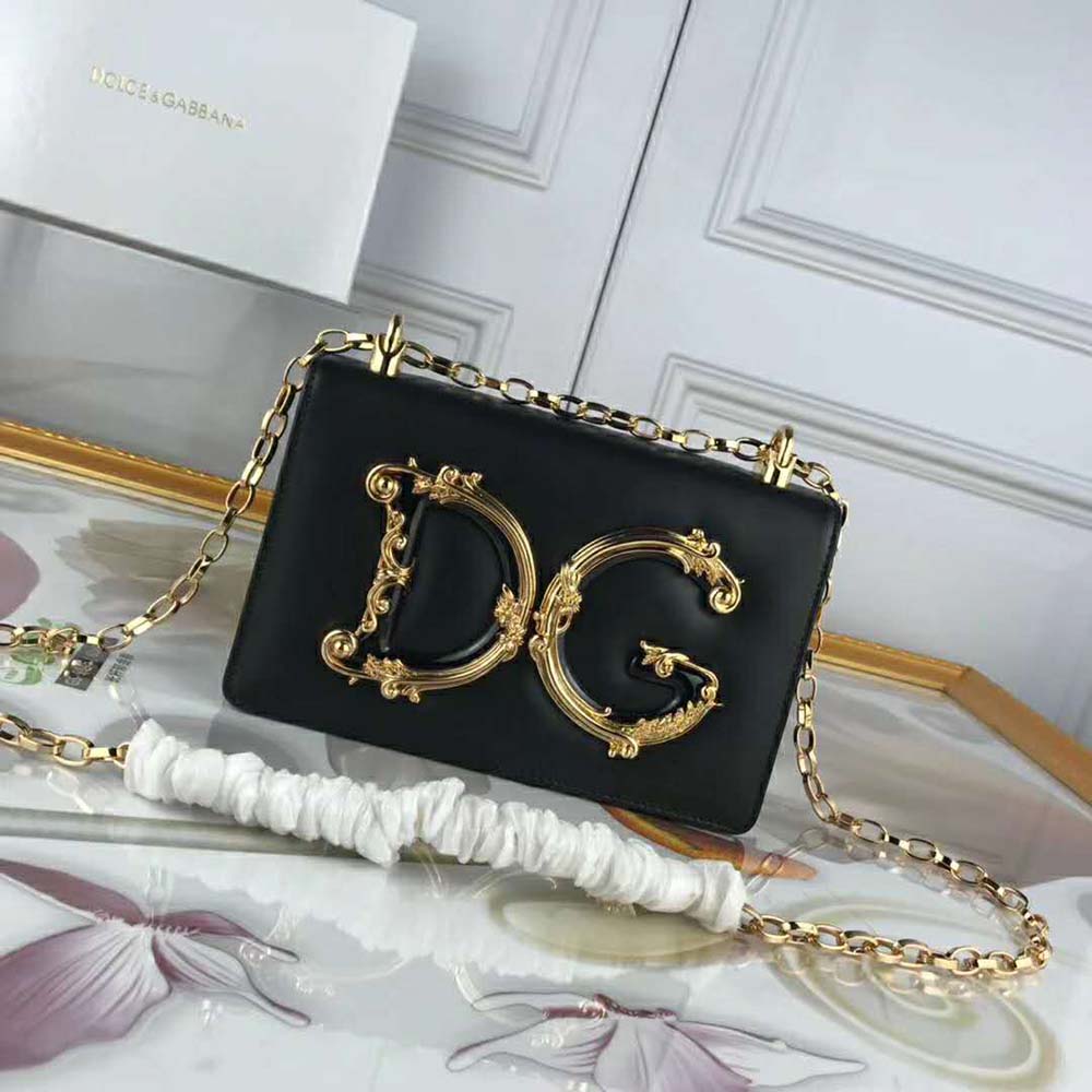 Dolce Gabbana D&G Women DG Girls Shoulder Bag Nappa Leather-Black 2 Dolce Gabbana D&G Women DG Girls Shoulder Bag Nappa Leather-Black - Image 2