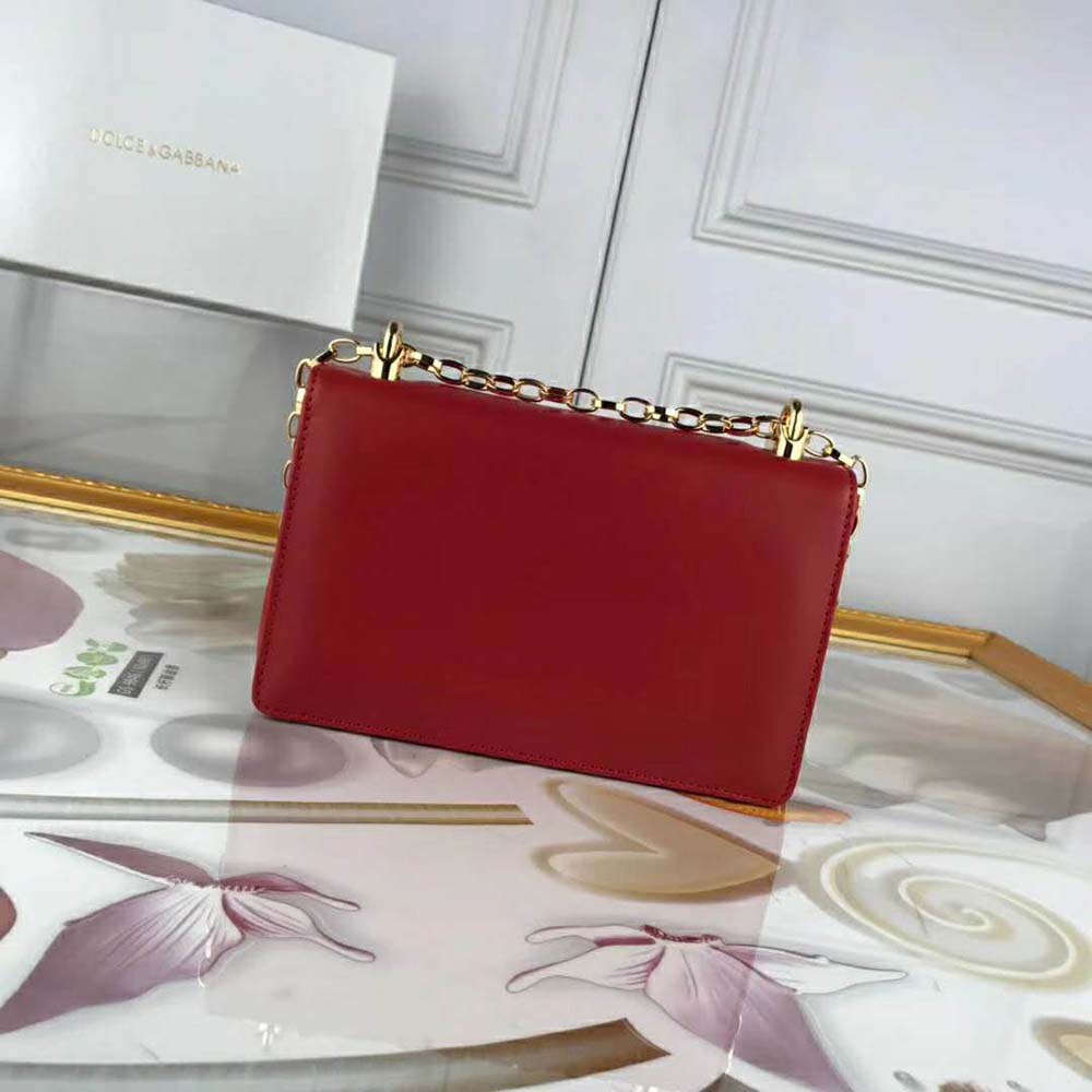 Dolce Gabbana D&G Women DG Girls Shoulder Bag Nappa Leather-Red 5 Dolce Gabbana D&G Women DG Girls Shoulder Bag Nappa Leather-Red - Image 5