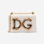 Dolce Gabbana D&G Women DG Girls Shoulder Bag Nappa Leather-White