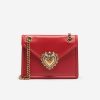 Dolce Gabbana D&G Women Medium Devotion Bag Smooth Calfskin Leather-Red