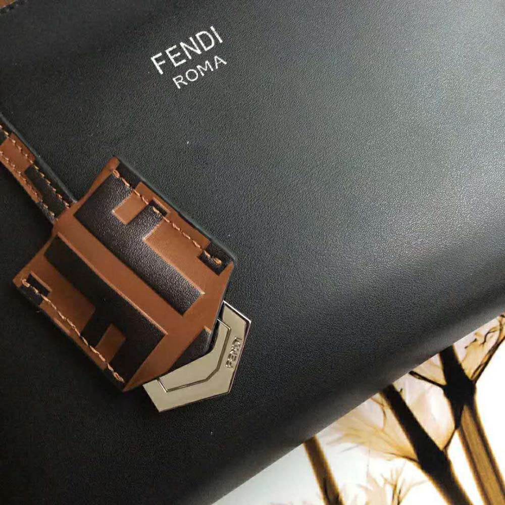 Fendi Women By the Way Regular Leather Boston Bag-Black 9 Fendi Women By the Way Regular Leather Boston Bag-Black - Image 9