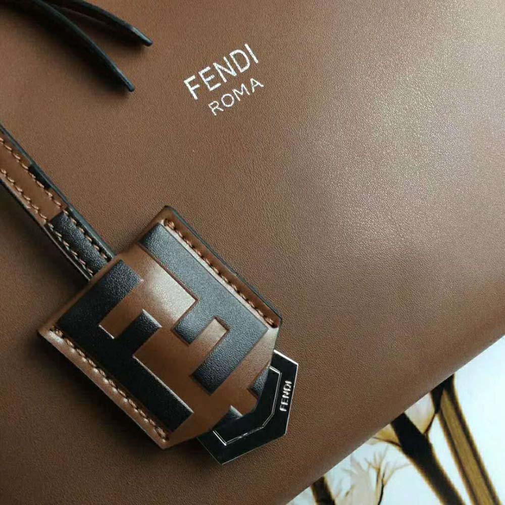 Fendi Women By the Way Regular Leather Boston Bag-Brown 8 Fendi Women By the Way Regular Leather Boston Bag-Brown - Image 8