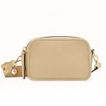 Fendi Women Camera Case Leather Bag-Beige