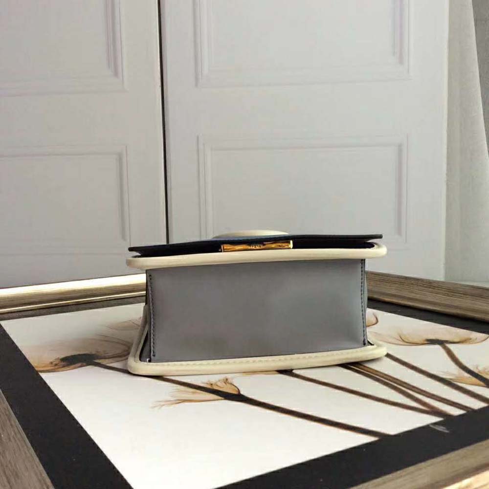 Fendi Women Kan I F Small Dark Blue Leather Mini-Bag 5 Fendi Women Kan I F Small Dark Blue Leather Mini-Bag - Image 5