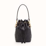 Fendi Women Mon Tresor Black Leather Mini-Bag