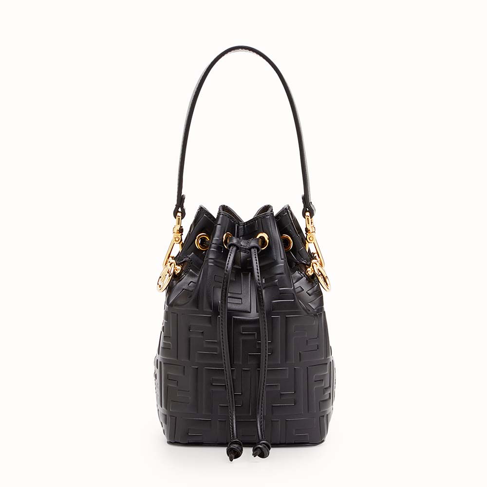 Fendi Women Mon Tresor Black Leather Mini-Bag