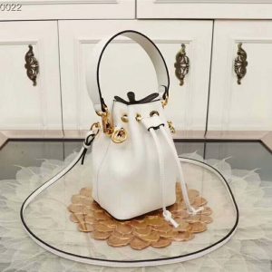 Fendi Women Mon Tresor White Leather Mini Bag