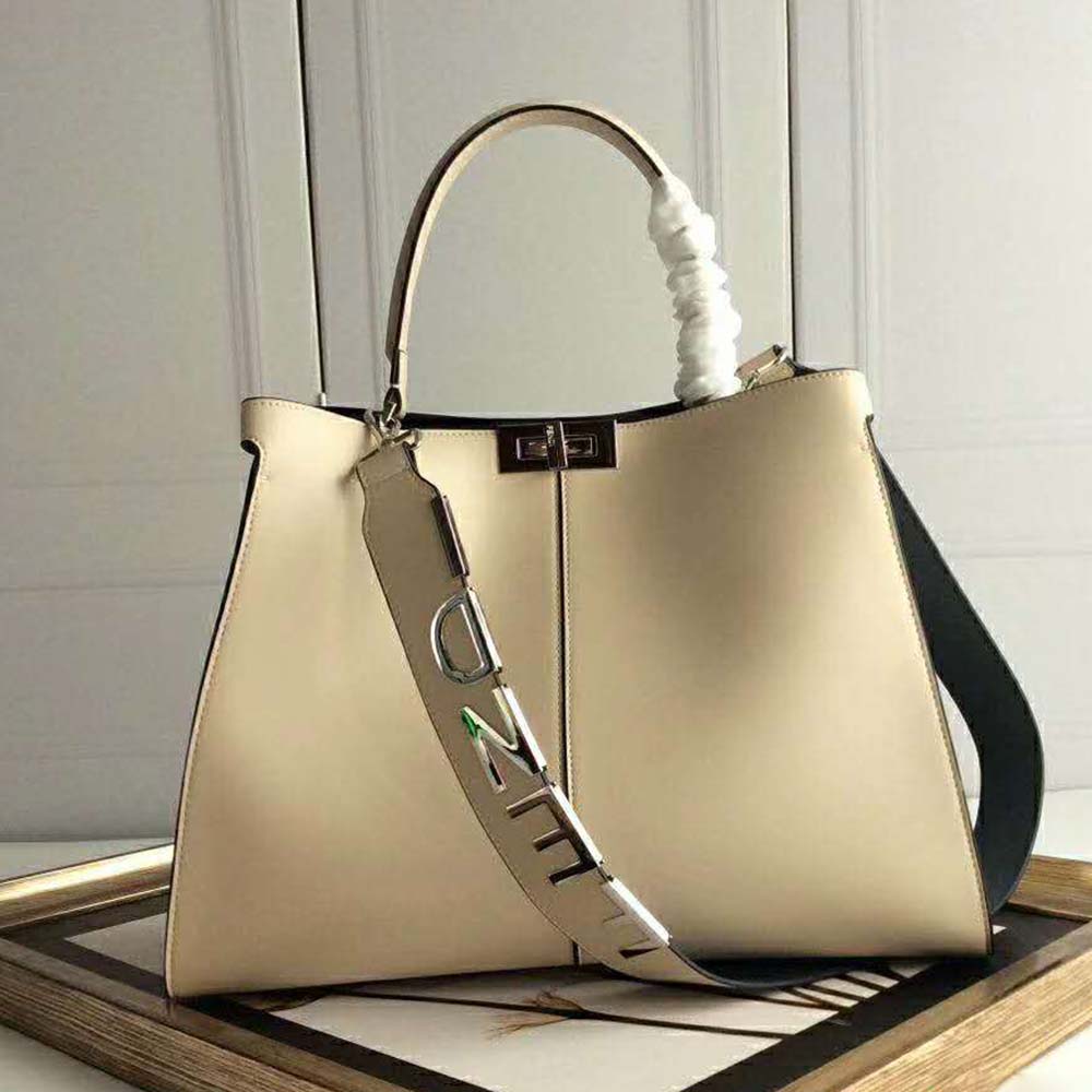 Fendi Women Peekaboo X-Lite Regular-White 2 Fendi Women Peekaboo X-Lite Regular-White - Image 2