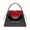 Fendi Women Peekaboo X-Lite in Leather Bag-Black
