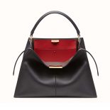 Fendi Women Peekaboo X-Lite in Leather Bag-Black