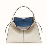 Fendi Women Peekaboo X-Lite in Leather Bag-White
