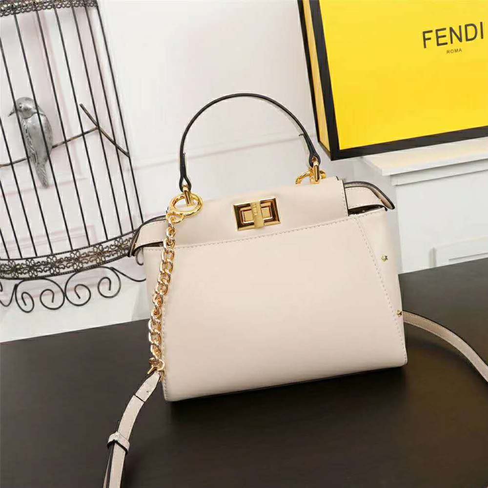 Fendi Women Peekaboo XS Leather Mini 