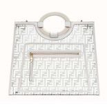Fendi Women Runaway Shopper PU Bag-White