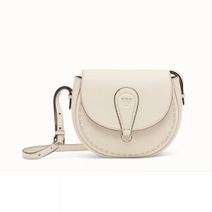 endi Women Shoulder Bag in Calf Leather-White