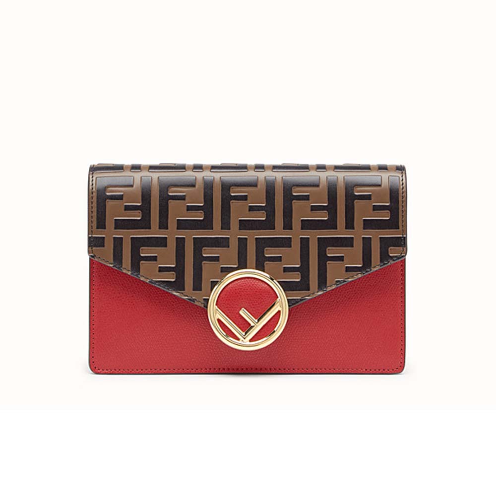 Fendi Women Wallet on Chain Red Leather Mini Bag
