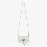 Givenchy Women Mini Pocket Bag in Diamond Quilted Leather-White