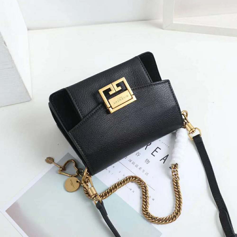 Givenchy Women Two-Toned Medium GV3 Bag Leather and Suede-Black 3 Givenchy Women Two-Toned Medium GV3 Bag Leather and Suede-Black - Image 3