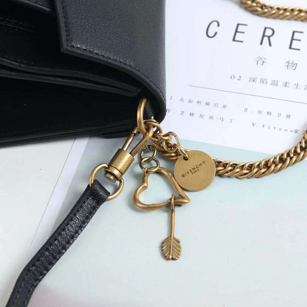 Givenchy Women Two-Toned Medium GV3 Bag Leather and Suede-Black 10 Givenchy Women Two-Toned Medium GV3 Bag Leather and Suede-Black - Image 10