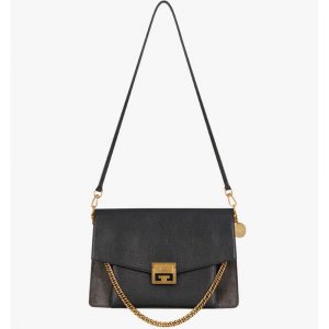 Givenchy Women Two-Toned Medium GV3 Bag Leather and Suede-Black