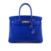 Hermes Birkin 30 Bag in Alligator Leather with Gold Hardware-Navy 6 Hermes Birkin 30 Bag in Alligator Leather with Gold Hardware-Navy