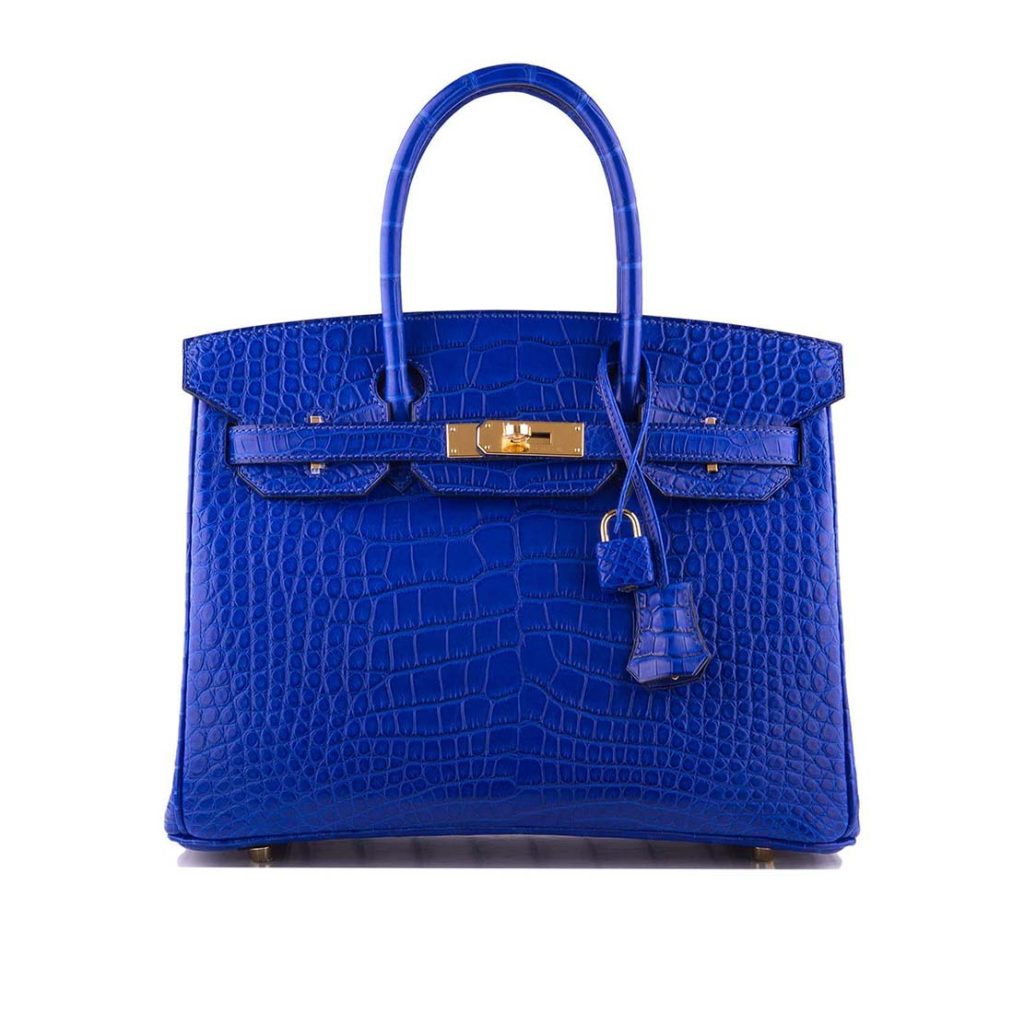 Hermes Birkin 30 Bag in Alligator Leather with Gold HardwareBlack