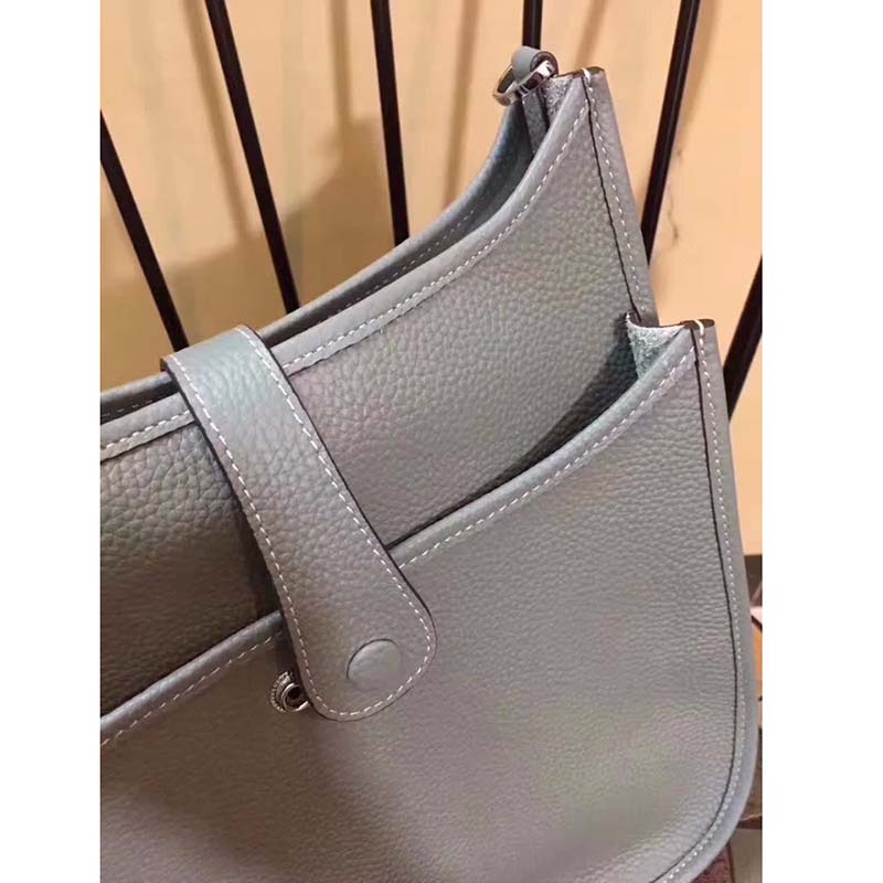 Hermes Evelyne III 33 Large Model Bag in Calfskin-Grey 6 Hermes Evelyne III 33 Large Model Bag in Calfskin-Grey - Image 6
