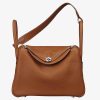 Hermes Lindy 30 Top Flap Leather Bag with Strap-Brown 5 Hermes Lindy 30 Top Flap Leather Bag with Strap-Brown
