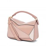 Loewe Puzzle Multi-color Bag with Strap Handle in Calfskin-Pink