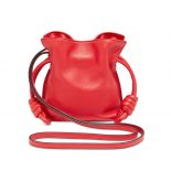 Loewe Women Flamenco Knot Mini Bag in Nappa Leather-Red