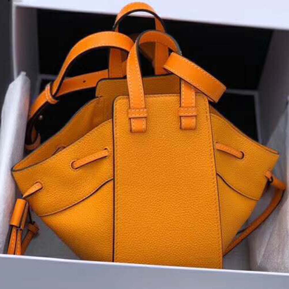 Loewe Women Hammock Dw Mini Bag in Nappa Calf-Orange