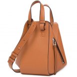 Loewe Women Hammock Small Bag in Soft Grained Calf-Chocolate