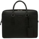 Prada Men Saffiano Leather Briefcase Bag-Black