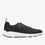 Prada Men Shoes Nylon and Leather Sneakers-Black