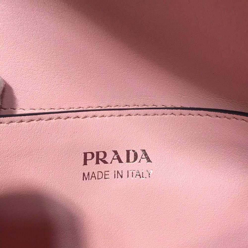 Prada Pink Saffiano Cuir Leather Small Monochrome Tote Prada