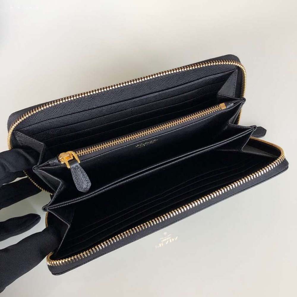 Prada Women Saffiano Leather Mini Shoulder Bag-Black 7 Prada Women Saffiano Leather Mini Shoulder Bag-Black - Image 7