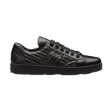 Prada Women Shoes Nappa Leather Sneakers 5 mm Rubber Sole-Black