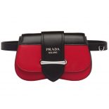 Prada Women Sidonie Leather Belt-Bag-Red