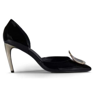 Roger Vivier Women Dorsay Sexy Choc Chips Pumps Patent 85mm Heel