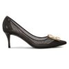 Roger Vivier Women Flower Strass Buckle Net Pumps 60mm Heel