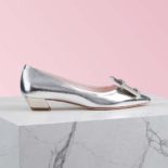 Roger Vivier Women Gommettine Strass Buckle Ballerinas-Silver