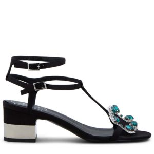 Roger Vivier Women Podium Crown Jewels Sandals 5cm Heel-Black
