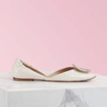 Roger Vivier Women Shoes Chips Ballerinas Patent Leather-White