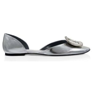Roger Vivier Women Shoes Chips Ballerinas-Silver