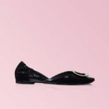 Roger Vivier Women Shoes Chips Ballerinas in Patent Leather-Black